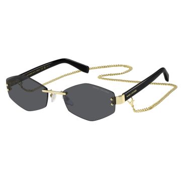 Óculos Marc Jacobs 496/s Rhl 57 Dourado Brilho Lente Cinza