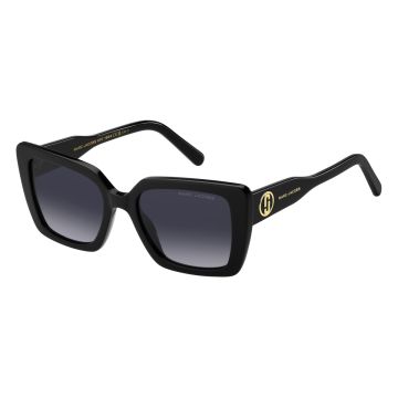 Óculos Marc Jacobs 733/s 807 52 Preto Brilho Lente Cinza Degradê