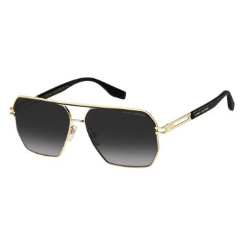 Óculos Marc Jacobs 584/s rhl 60 Dourado Brilho Lente Cinza Degradê