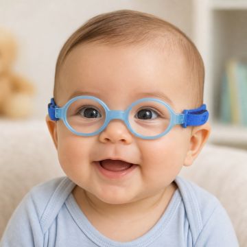 Armação Bebe Nano Vista Bunny Nv230136 Azul Brilho