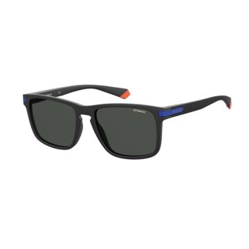 Óculos Polaroid Pld2088/s 0vk 55 Preto Fosco Lente Cinza Polarizada