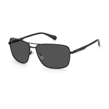 Óculos Solar Polaroid Pld2119/g/s 807 m9 61 Preto Brilho Lente Cinza Polarizada - Preto
