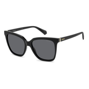 Óculos Polaroid Pld4155/s 807 M9 55 Preto Brilho Lente Cinza Polarizada