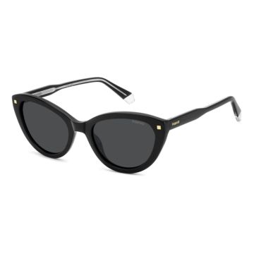 Óculos Polaroid Pld4175/s/x 807 M9 54 Preto Brilho Lente Cinza Polarizada