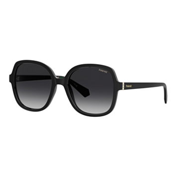 Óculos Solar Polaroid Pld4177/s/x 807 Wj 55 Preto Brilho Lente Cinza Degradê Polarizada - Preto