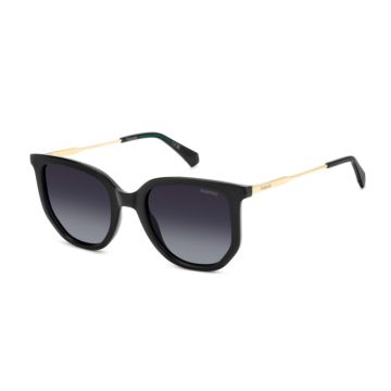 Óculos Polaroid Pld4185/s/x 807 wj 51 Preto Brilho Lente Cinza Degradê Polarizada