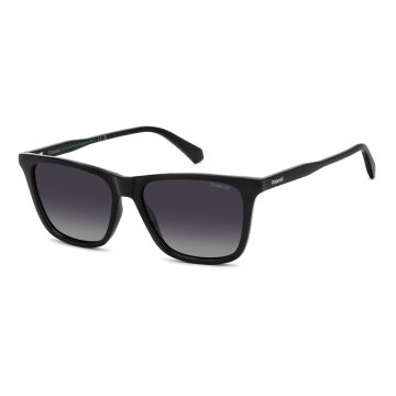 Óculos Polaroid Pld4190/s 807 56 Preto Brilho Lente Cinza Degradê Polarizada