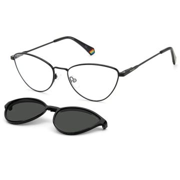 Armação Polaroid Clip-On Pld6157/cs 80799 55 Preto Brilho