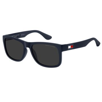 Óculos Tommy Hilfiger Th1556/n/s Fllir 56 Azul Fosco Lente Cinza