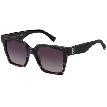 Óculos Tommy Hilfiger Th2100/s Jbw3x 53 Azul Brilho Havana Lente Cinza Degradê