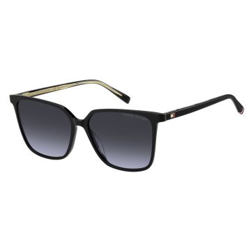 Óculos Tommy Hilfiger Th2292/s 807 55 Preto Brilho Lente Cinza Degradê