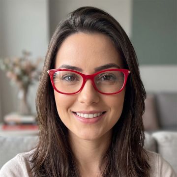 Óculos De Grau Vcty Vc8009 C1 Vermelho Brilho